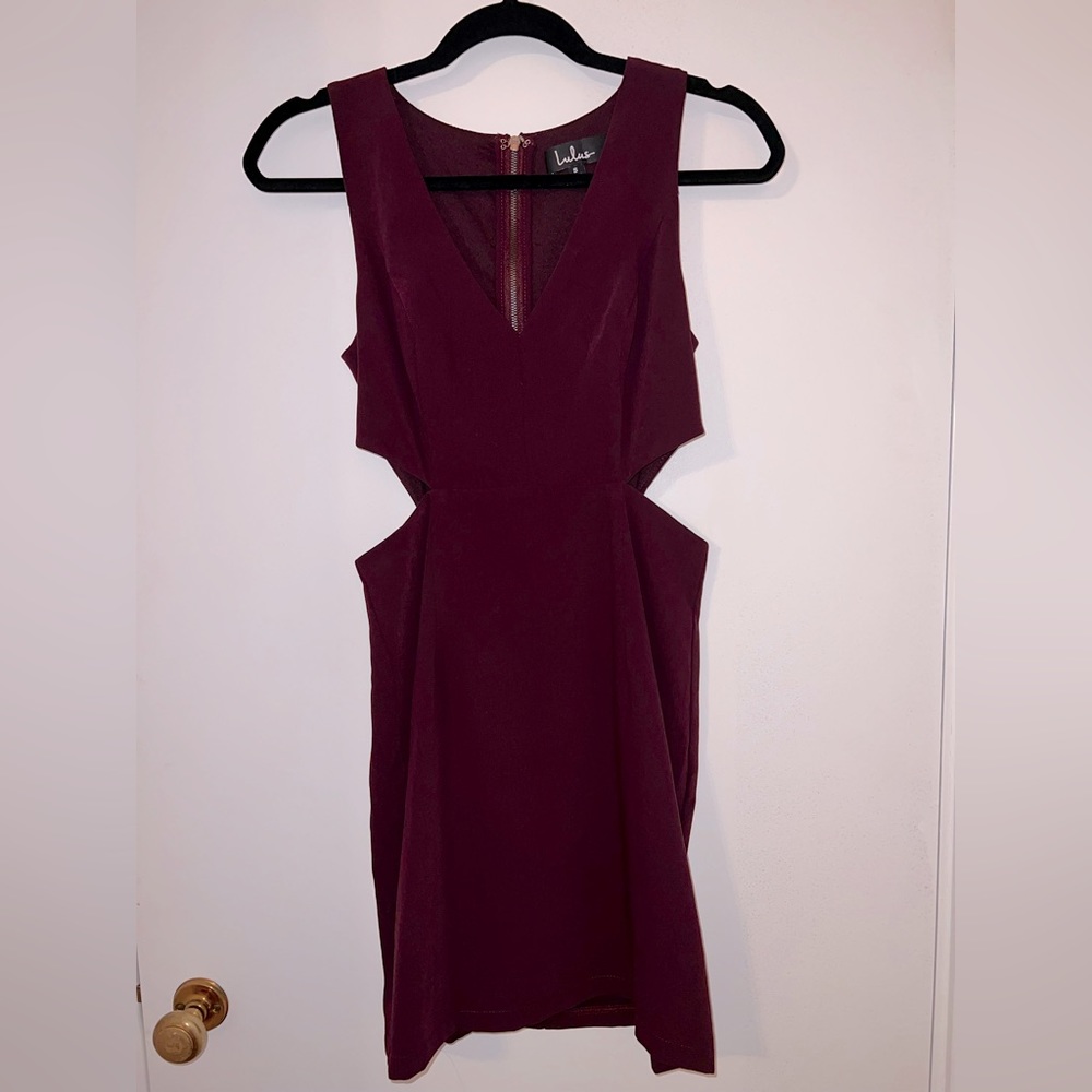Purple cutout dress